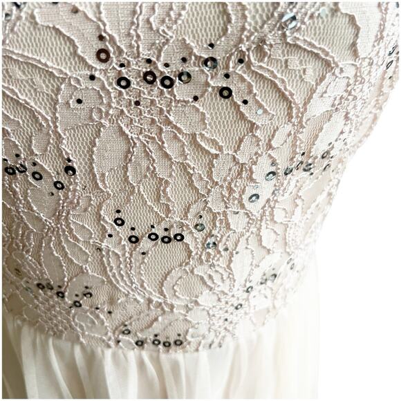 Speechless Juniors Mini Dress Tulle Skirt Sequin Bodice Size 13 Light Pink Fairy - Picture 7 of 10